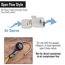 Lightning™ S-Series Tire Air Chuck | Open Flow, 1/4" F-NPT (2 Pack)-4
