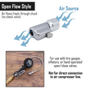 Lightning™ S2-Series Tire Air Chuck | Open Flow, 1/4" F-NPT (2 Pack)-4