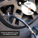 Lightning S2X Tire Inflator Hose Extension Self-Locking Nozzle | Patented Air Hose Adapter for Tire Pumps (Open Flow)-6