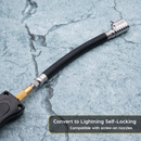 Lightning S2X Tire Inflator Hose Extension Self-Locking Nozzle | Patented Air Hose Adapter for Tire Pumps (Open Flow)-8