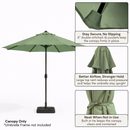 9ft Market Patio Umbrella 6 Rib Replacement Canopy Sage Green-3