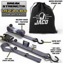Tie Down Ratchet Straps (4 Pack) - 1 in x 15 ft | AAR Certified Break Strength (1,823 lbs) | Cargo Tie Down Set-16