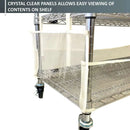 Storage Shelving Bottom Cover, 36"W x 14"D x 6"H, All Clear PVC Panels (Bottom Part ONLY)-4