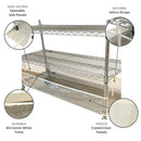 Storage Shelving Bottom Cover, 72"W x 18"D x 6"H, All Clear PVC Panels (Bottom Part ONLY)-2