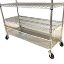 Storage Shelving Bottom Cover, 72"W x 18"D x 6"H, All Clear PVC Panels (Bottom Part ONLY)-1
