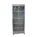 Storage Shelving Unit Cover, fits racks 24"W x 18"D x 72"H one side see through panel in Grey-1