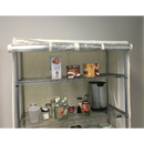 Storage Shelving Unit Cover, fits racks 30"W x 24"D x 72"H one side see through panel in Off White-5