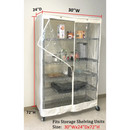 Storage Shelving Unit Cover, fits racks 30"W x 24"D x 72"H one side see through panel in Off White-2