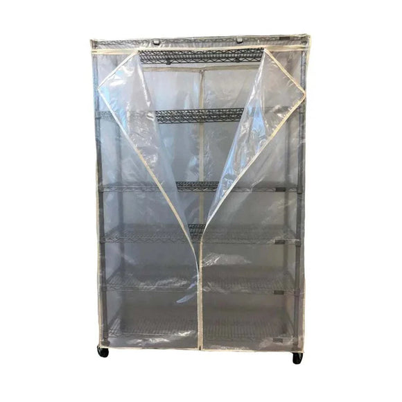 Storage Shelving Unit Cover, fits racks 36"W x 14"D x 54"H all see through mesh PVC