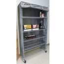 Storage Shelving Unit Cover, fits racks 36"W x 14"D x 54"H in Grey-6