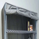 Storage Shelving Unit Cover, fits racks 36"W x 18"D x 62"H in Grey-3