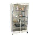 Storage Shelving Unit Cover, fits racks 36"W x 18"D x 72"H one side see through panel in Off White-2