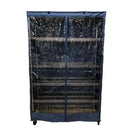 Storage Shelving Unit Cover, fits racks 48"W x 18"D x 72"H one side see through panel in Dusty Blue-3