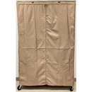 Storage Shelving Unit Cover, fits racks 48"W x 18"D x 72"H one side see through panel in Beige Khaki-5