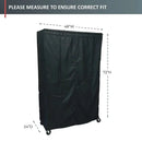 Storage Shelving Unit Cover, fits racks 48"W x 24"D x 72"H in Black-3