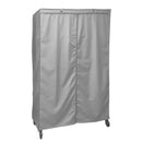 Storage Shelving Unit Cover, fits racks 48"W x 24"D x 72"H in Grey-1