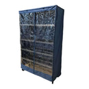 Storage Shelving Unit Cover, fits racks 48"W x 24"D x 72"H one side see through panel in Dusty Blue-2