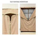 Storage Shelving Unit Cover, fits racks 48"W x 24"D x 72"H one side see through panel in Beige Khaki-7