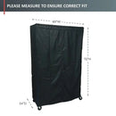 Storage Shelving Unit Cover, fits racks 60"W x 24"D x 72"H in Black-3