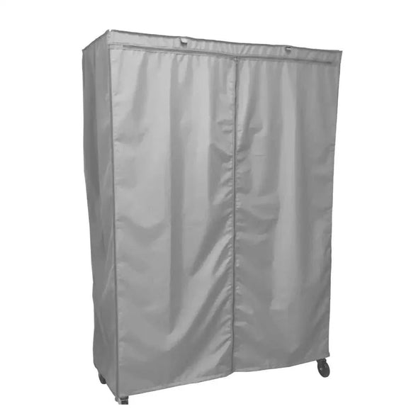 Storage Shelving Unit Cover, fits racks 60"W x 24"D x 72"H in Grey