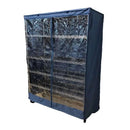 Storage Shelving Unit Cover, fits racks 60"W x 24"D x 72"H one side see through panel in Dusty Blue-5
