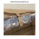 Storage Shelving Unit Cover, fits racks 60"W x 24"D x 72"H one side see through panel in Beige Khaki-5
