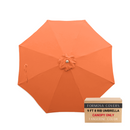 9ft Market Patio Umbrella 8 Rib Replacement Canopy Tangerine-1