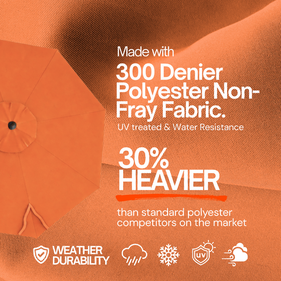 9ft Market Patio Umbrella 8 Rib Replacement Canopy Tangerine