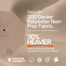 9ft Market Patio Umbrella 6 Rib Replacement Canopy Taupe-2