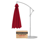 11ft Cantilever Hanging Umbrella 8 Rib Replacement Canopy Jockey Red-1