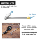 Lightning™ T-Series Tire Air Chuck | Open Flow, 1/4" F-NPT-5