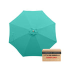 9ft Market Patio Umbrella 8 Rib Replacement Canopy Turquoise Olefin-1