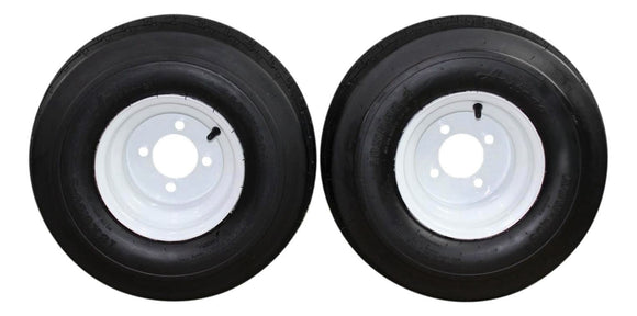 18x8.50-8 White Wheel Assembly Set