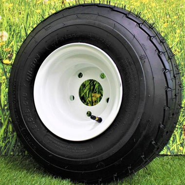 Antego 5-hole 8" x 7" (1 Assembly) White Trailer Wheel & Tire 215/60-8 (18.5x8.50-8).